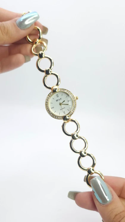 ساعت مچی زنانه مجلسی IE-LY نگین‌دار با موتور کوارتز