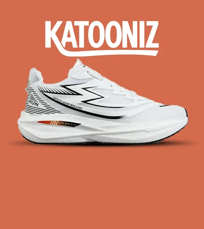 کفش کتانی مردانه و زنانه سفید مشکی GENERIC All Run مدل 7432