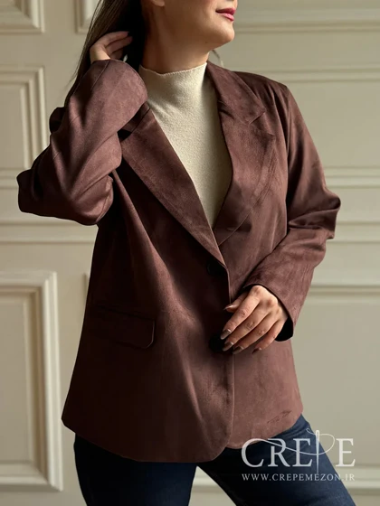 کت یقه انگلیسی جیر دو دکمه