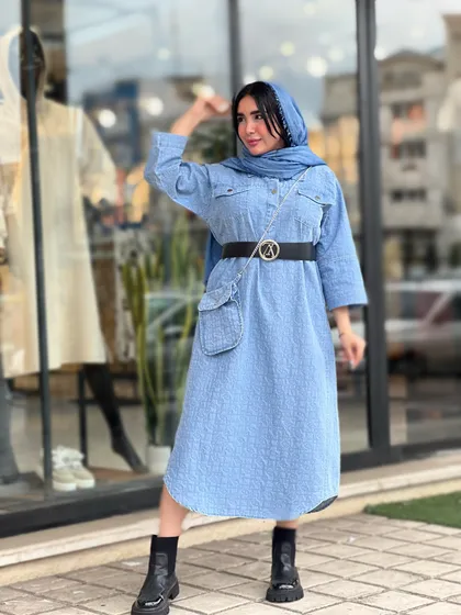 جین ماکسی به همراه کیف کد 626
