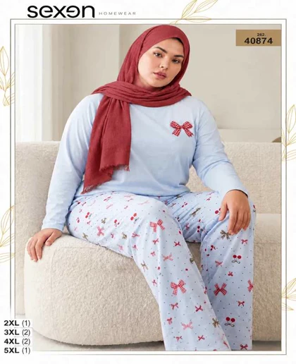 بلوز و شلوار بیگ سایز زنانه sexen کد 40874