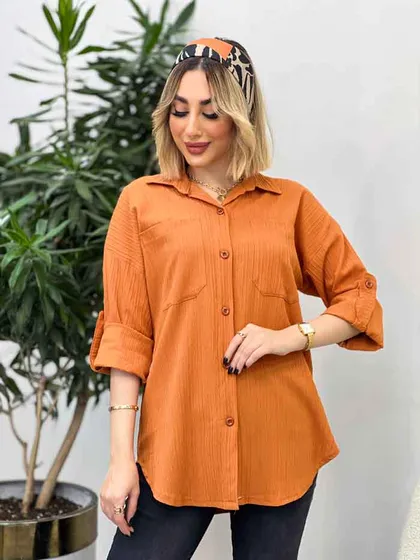 شومیز کراش دو جیب
