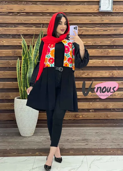 مانتو عروسکی بالا گلدوزی