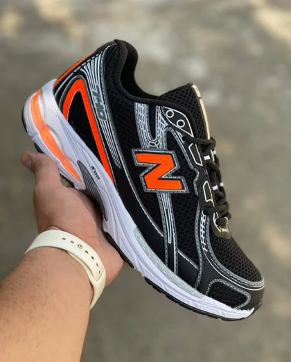 کفش کتانی نیوبالانس 740 مشکی نارنجی new balance 740 orange کد 263380
