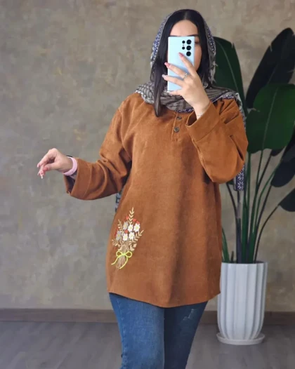 تونیک مانتویی دسته گل