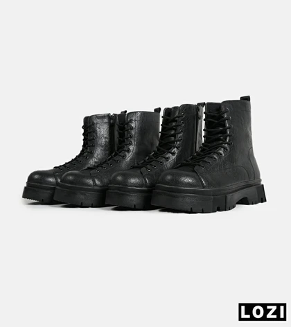 بوت مردانه مشکی BERSHKA