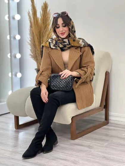 پالتو دو دکمه آستین سگک