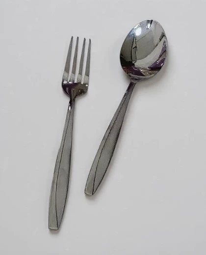 ست قاشق و چنگال استیل طرحدار یونیک (unique)