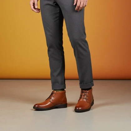کفش مردانه چرمیران عسلی شبرو BM1036 برت