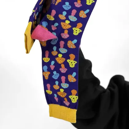 جوراب قارچ رنگی رنگی