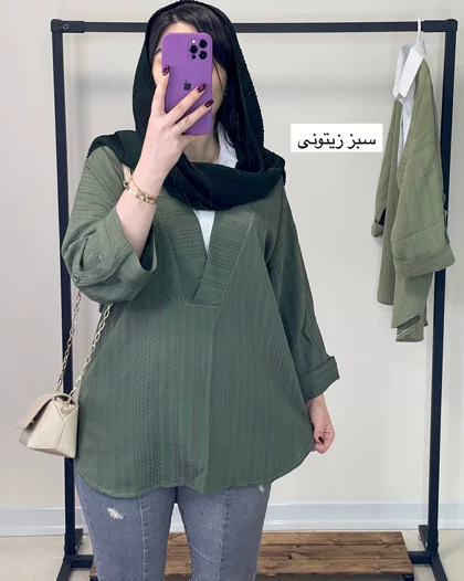 تونیک یقه دار کوک دوزی ساغر