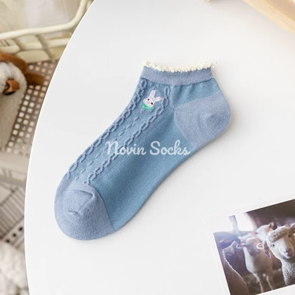 پک 5 جفتی جوراب مچی طرح گل