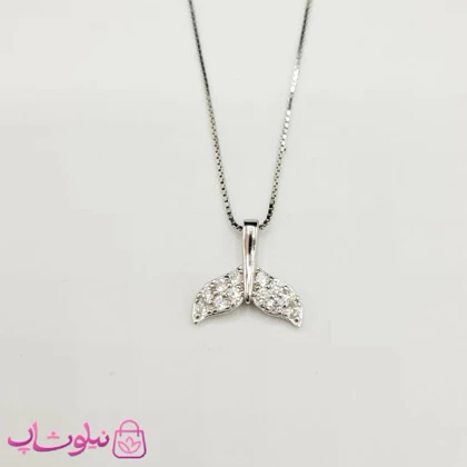 گردنبند زنانه نقره ظریف وارداتی عیار 925 مدل دم وال تک وزن 1/960 گرم کد 2256