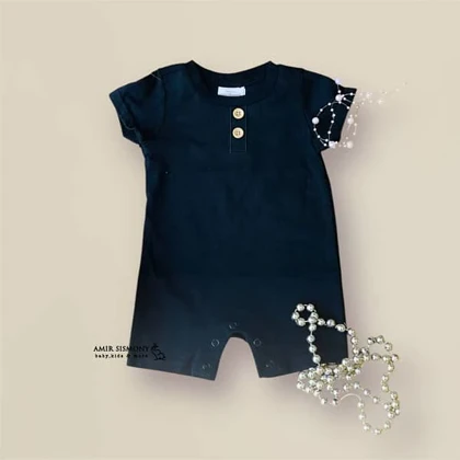 رامپر نوزادی پسرانه رنگی MIMI THREADS