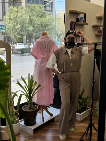 ست شلوار وست سیلک_9041
