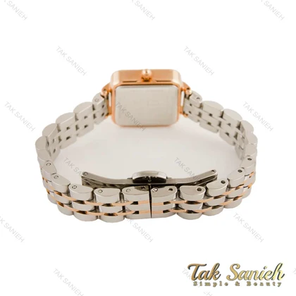 ساعت دنیل ولینگتون زنانه مربعی دو رنگ رزگلد صفحه مشکی DW-4480-L