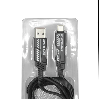 کابل فست تبدیل USB/USB-C به USB-C/لایتنینگ گرین لاین مدل Braided طول 1.2 متر