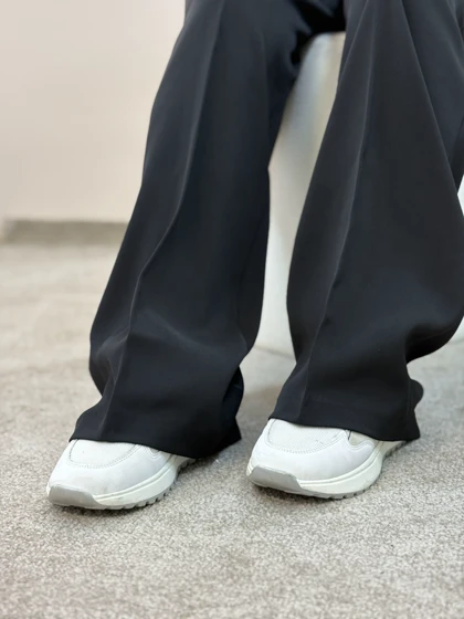 شلوار بگ کرپ پارچه ای پلین