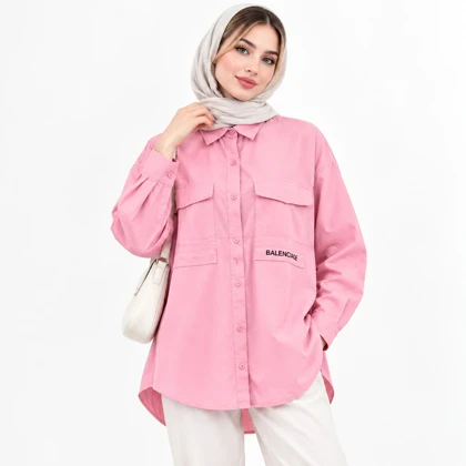 شومیز زنانه کتان وارداتی کد 355