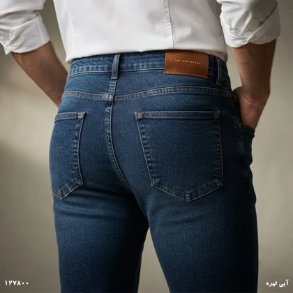 شلوار لی راسته مردانه 127800