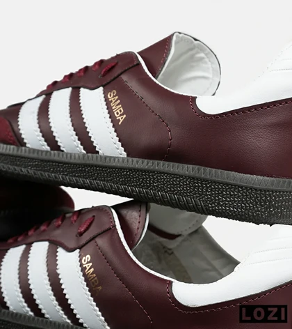 کفش کتانی مردانه و زنانه زرشکی ADIDAS Samba مدل 6272