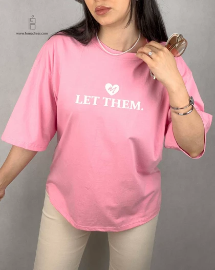 تیشرت باکسی طرح Let Them