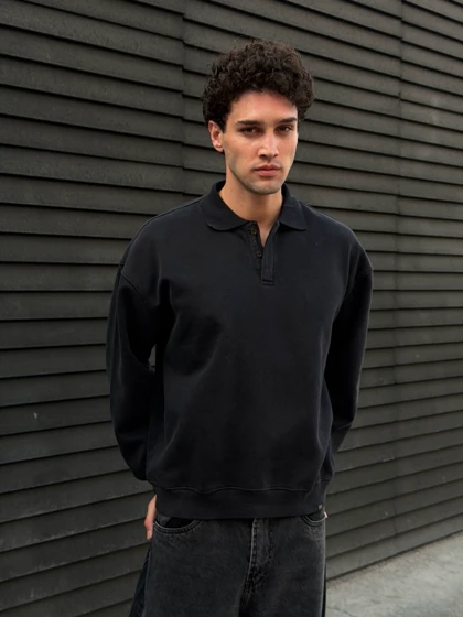 پولو شرت اورجینال داب مشکی دودی/Original Dub Polo shirt