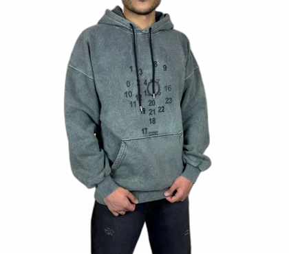 هودی سنگشور مردانه سبز زیتونی با قواره باکسی