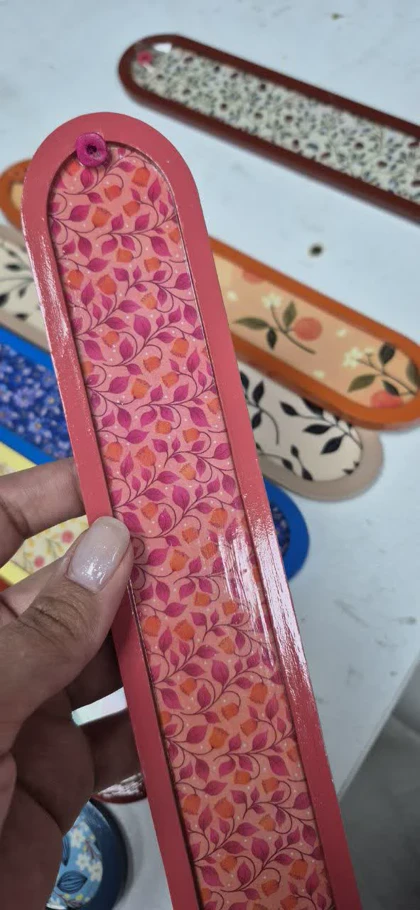 جاعودی چوبی گل‌دار