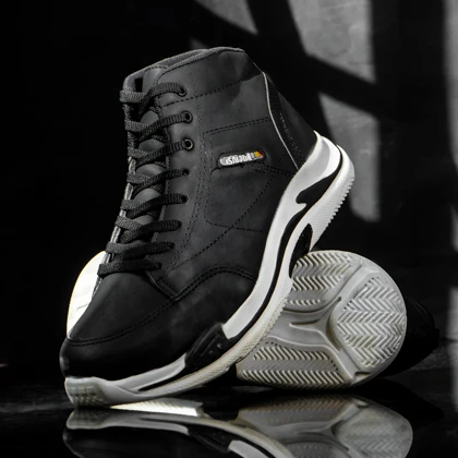 کفش ساق‌دار مردانه مشکی مدل EMTO ویژه