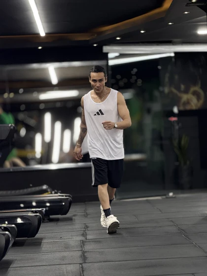 رکابی نخ پنبه حلقه‌ای آدیداس ADIDAS سفید