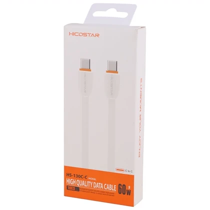 کابل تایپ سی 60 وات هایکو استار HICOSTAR مدل 130C-C طول 1 متر