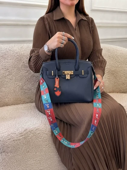 کیف چرم HERMES سرمه ای هرمس ترند مد