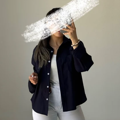 شومیز لینن ناوی