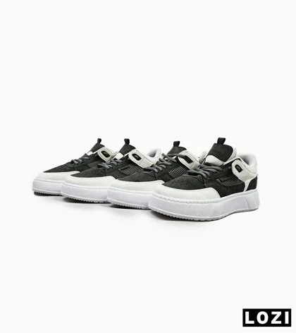 کفش کتانی مردانه سفید طوسی PULL & BEAR