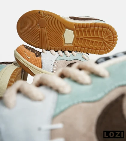 کفش کتانی مردانه و زنانه قهوه ای طوسی خردلی NIKE jordan Vodoo مدل 6193