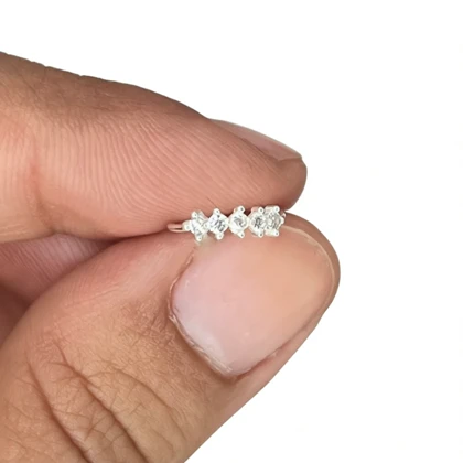 پیرسینگ نقره اصل بینی مدل نگین‌دار