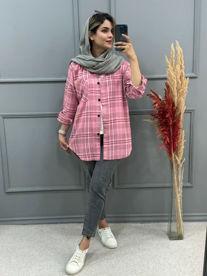 مانتو چهارخونه غنچه