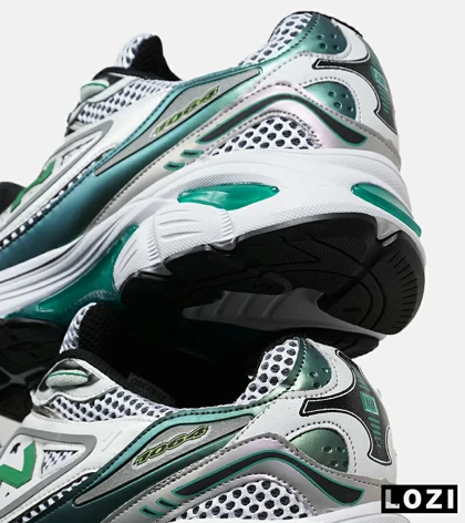 کفش کتانی بزرگ پا طوسی سفید سبز NEW BALANCE 1064 V.2