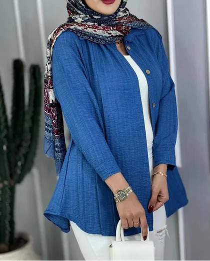 شومیز مانتویی دبل پیله کد 250