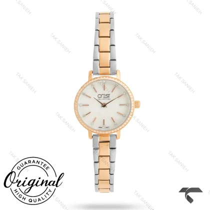 ساعت کرست زنانه 9042-5 صفحه سفید بند رزگلد Crest-11244-L