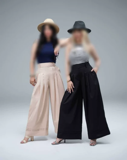 دامن شلواری بگ 3 پیل مدل سارینا کد 50294