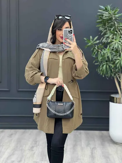 مانتو لینن کمرگت بغل سه دکمه