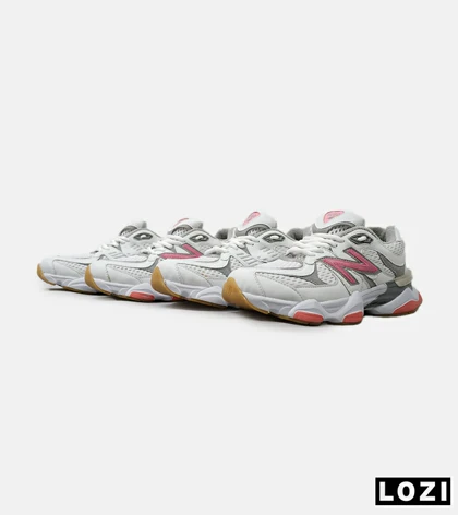 کفش کتانی مردانه و زنانه سفید سرخابی NEW BALANCE 9060