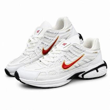 کتانی ست مردانه و زنانه مدل رانینگ نایک P6000 سفید قرمز NIKE