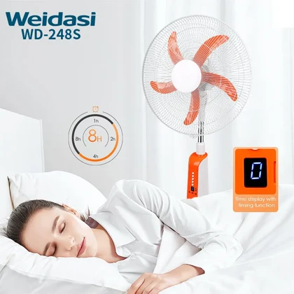 پنکه ایستاده شارژی 18 اینچ ویداسی مدل weidasi WD-248 با چراغ LED