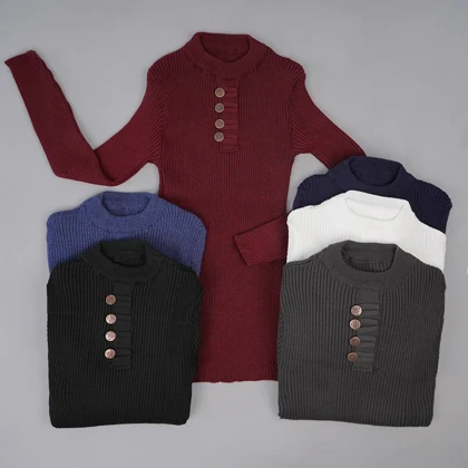 بافت مردانه سفید مدل دکمه‌ای