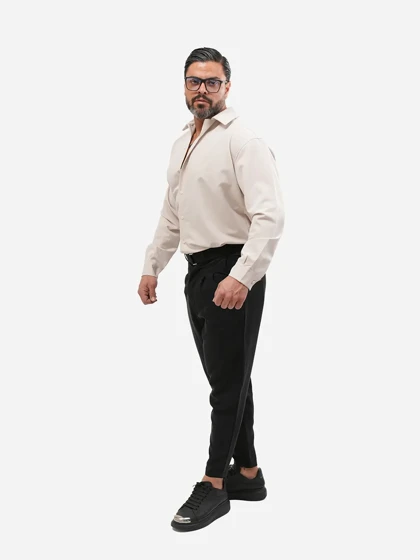 شلوار پایین زیپ‌دارمردانه پارچه کش کد1067