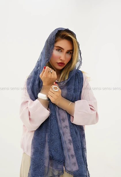 شال شکوفه ریز کد1005662