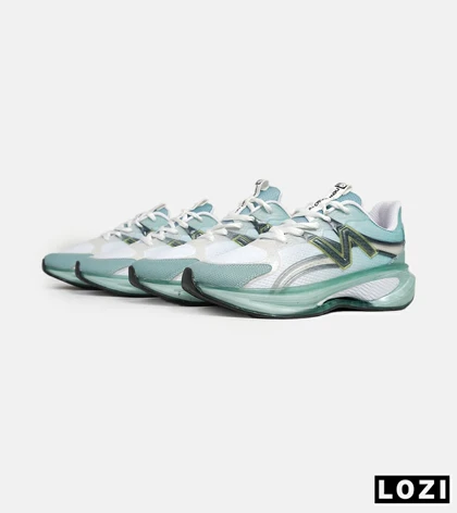 کفش کتانی مردانه و زنانه سفید طوسی سبز NEW BALANCE More Trail v3